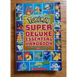 Pokémon : Super Deluxe Essential Handbook Paperback Book Scholastic W/ STICKERS!